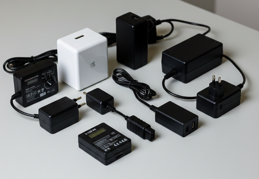 Divers chargeurs et alimentations électriques pour appareils photo, caméras et robots