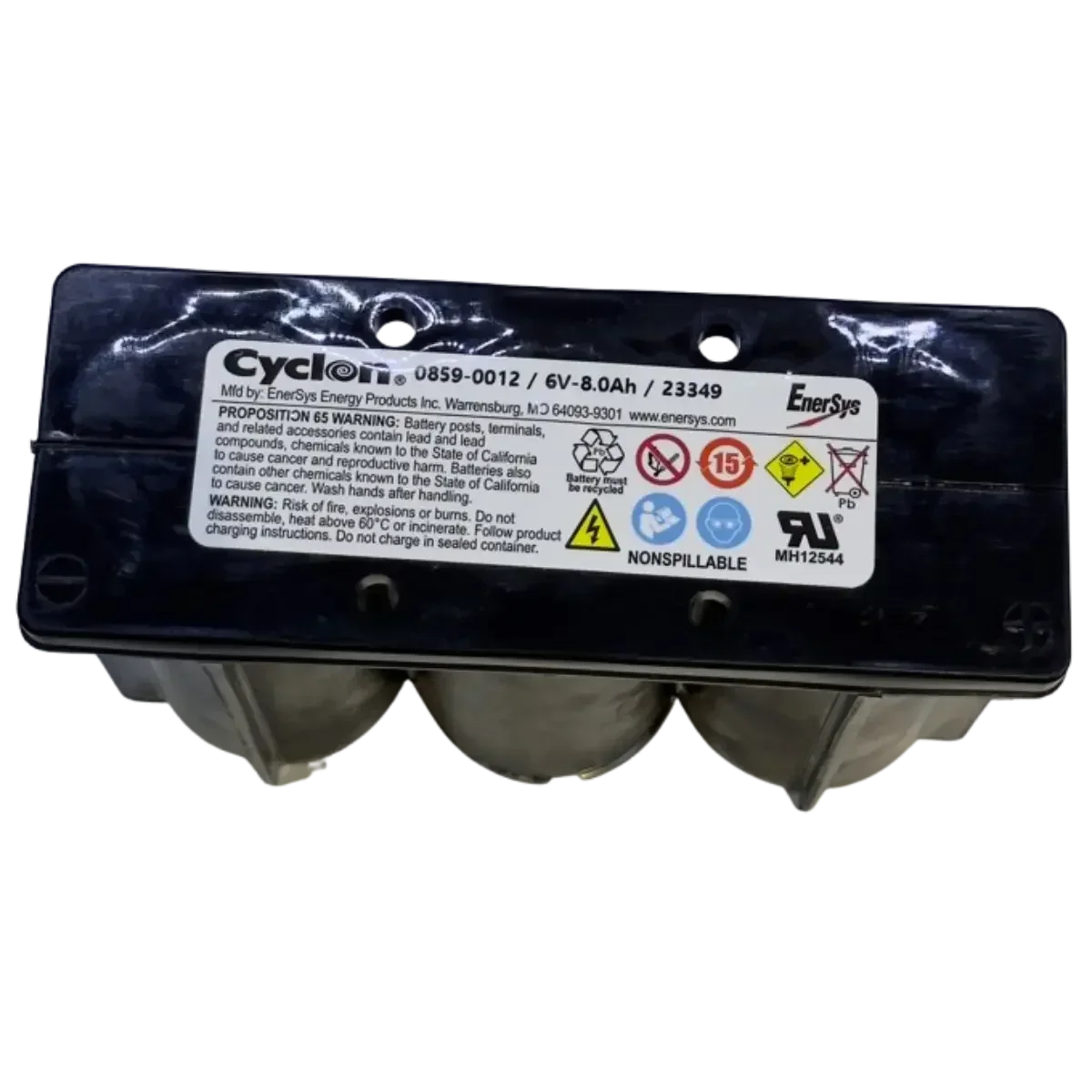 Batterie Enersys Cyclon 6V 8Ah AGM étanche – Plomb Pur Spiralé Cyclon