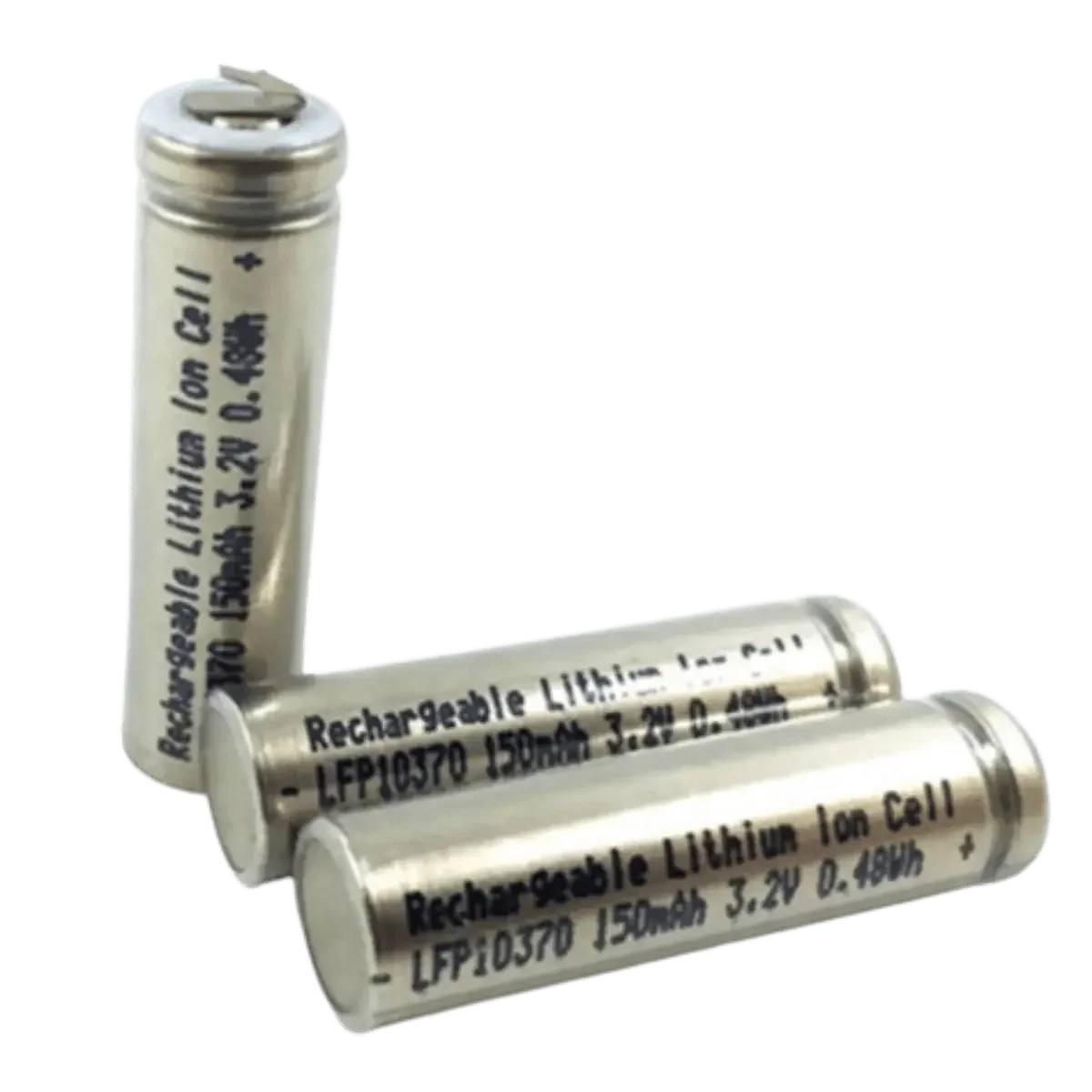 Batterie LiFePo4 10370 3.2 v 150mAh avec cosses