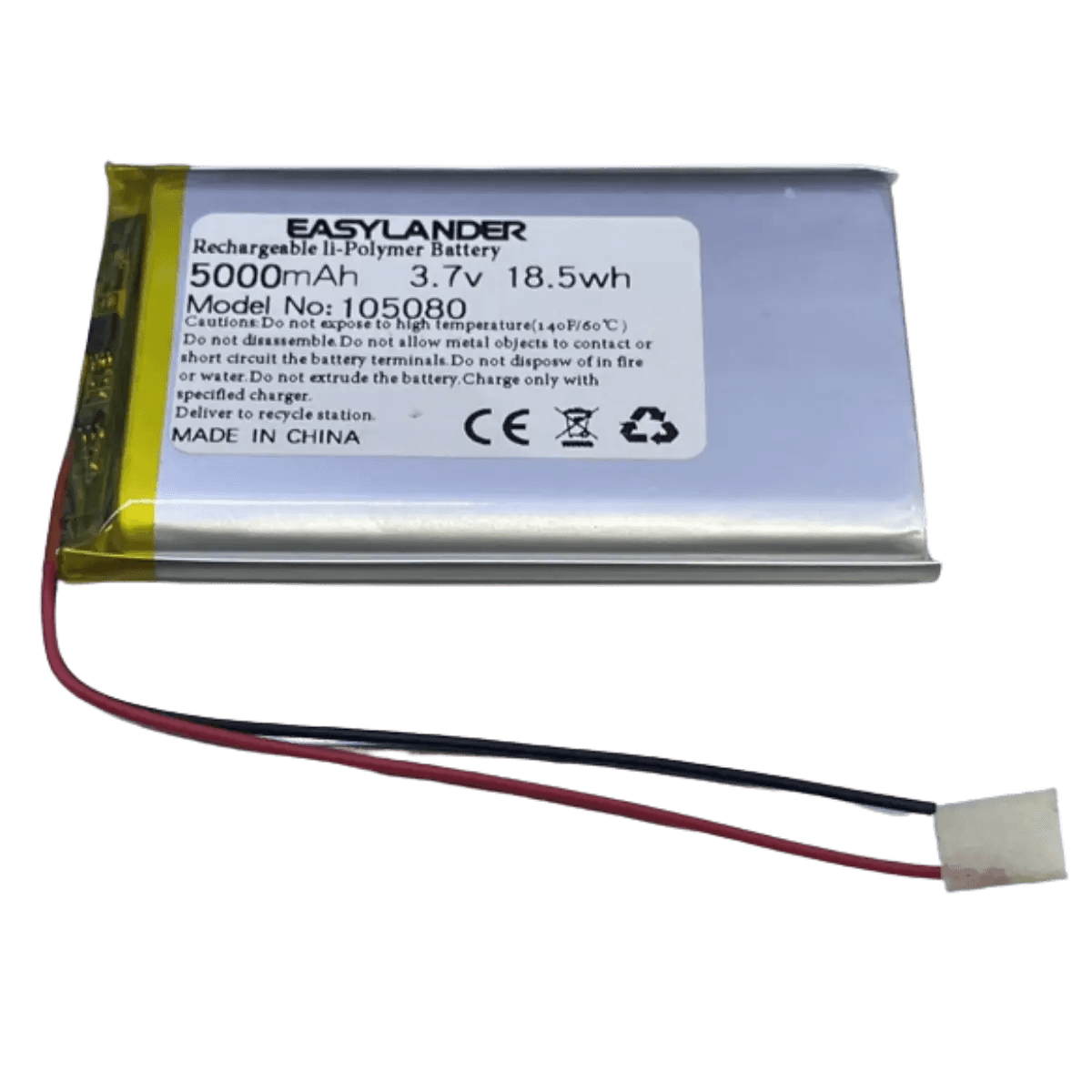 Batterie 105080 -  Li-Po - 3.7V - 5000mAh