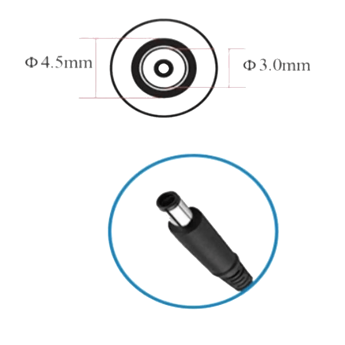 Chargeur 19.5V 4.62A 90W 4.5x3.0mm pour PC DELL XPS