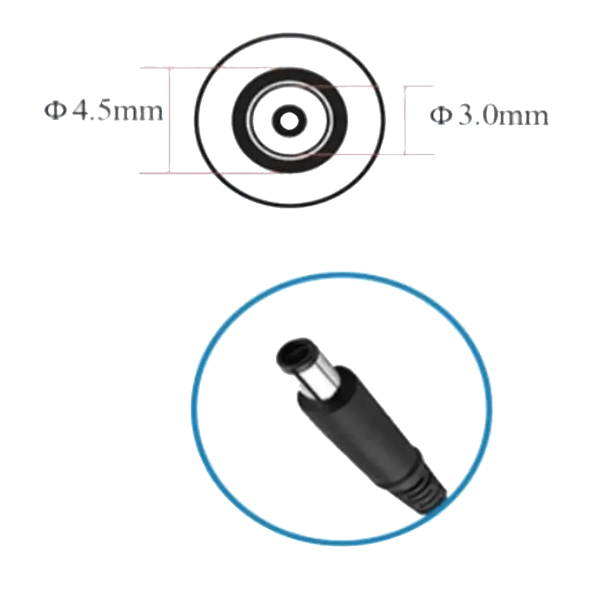 Chargeur 19.5V 4.62A 90W 4.5x3.0mm pour PC DELL XPS