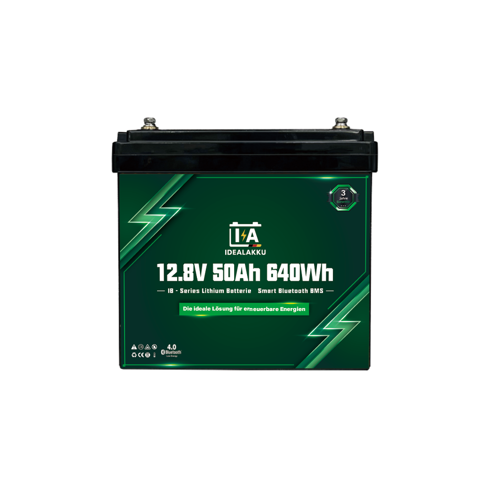 Batterie Lithium LiFePO4 12.8V 50Ah IB-12-50 IDEALAKKU Bluetooth – Remplacement AGM GEL