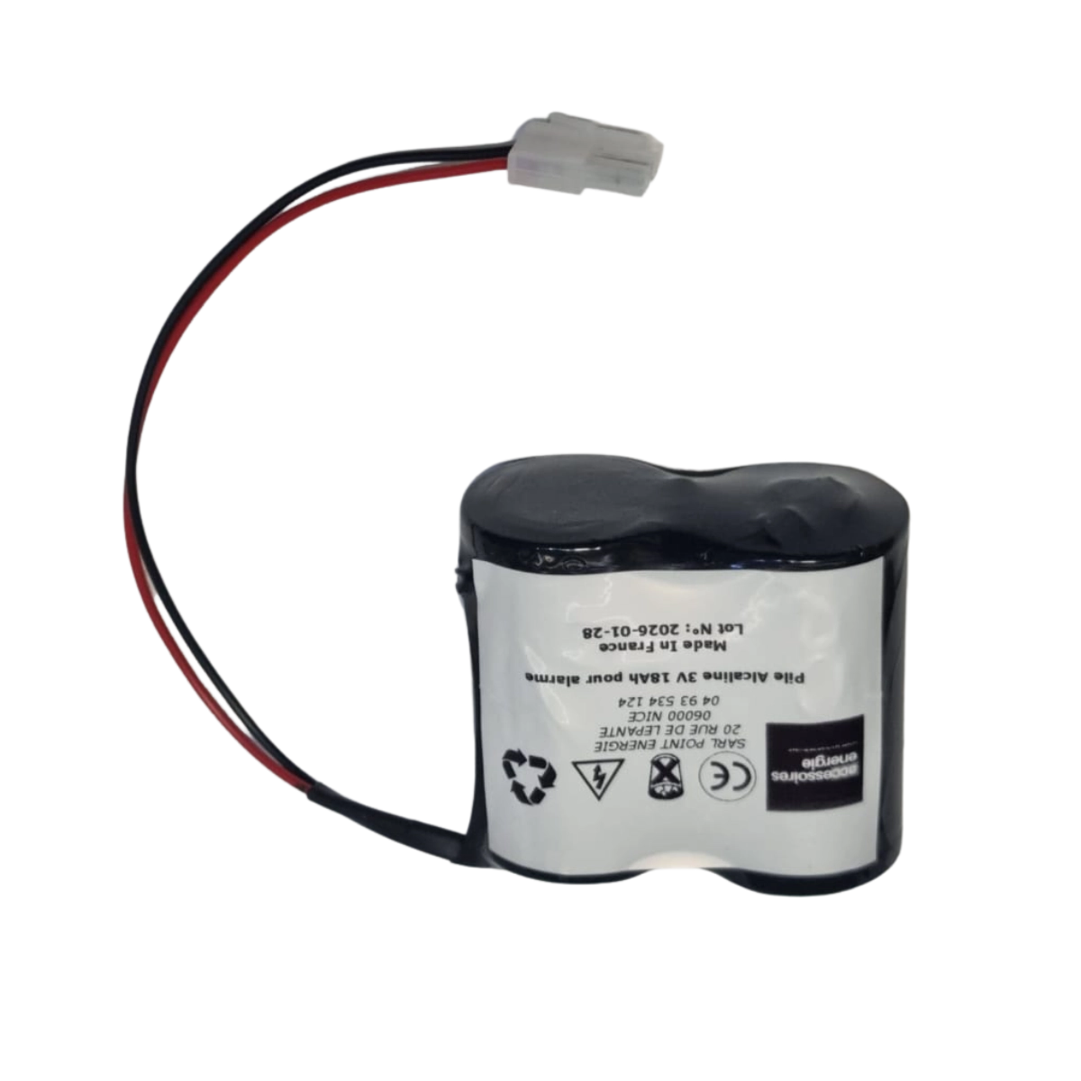 Alkalibatterie 3V 18Ah für Alarm