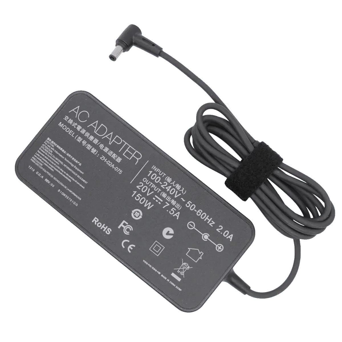 Chargeur pour Ordinateur Asus Rog Gaming 20v 7,5A 150W, 6.0 x 3.7mm