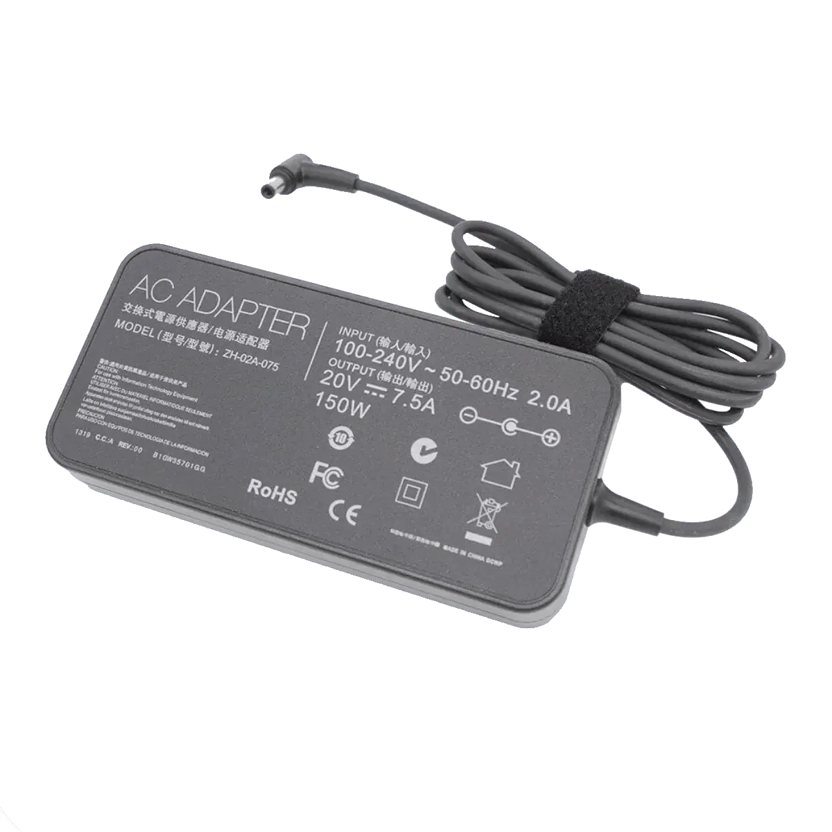 Chargeur pour Ordinateur Asus Rog Gaming 20v 7,5A 150W, 6.0 x 3.7mm