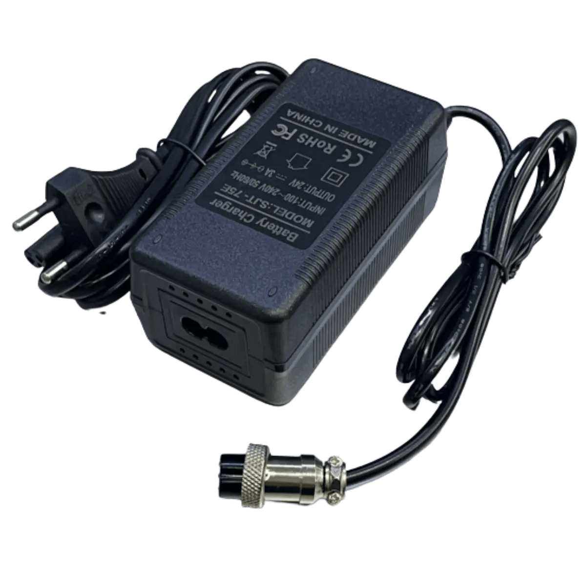 Chargeur 24V - 3A - GX16 pour Trottinettes, vélos électriques