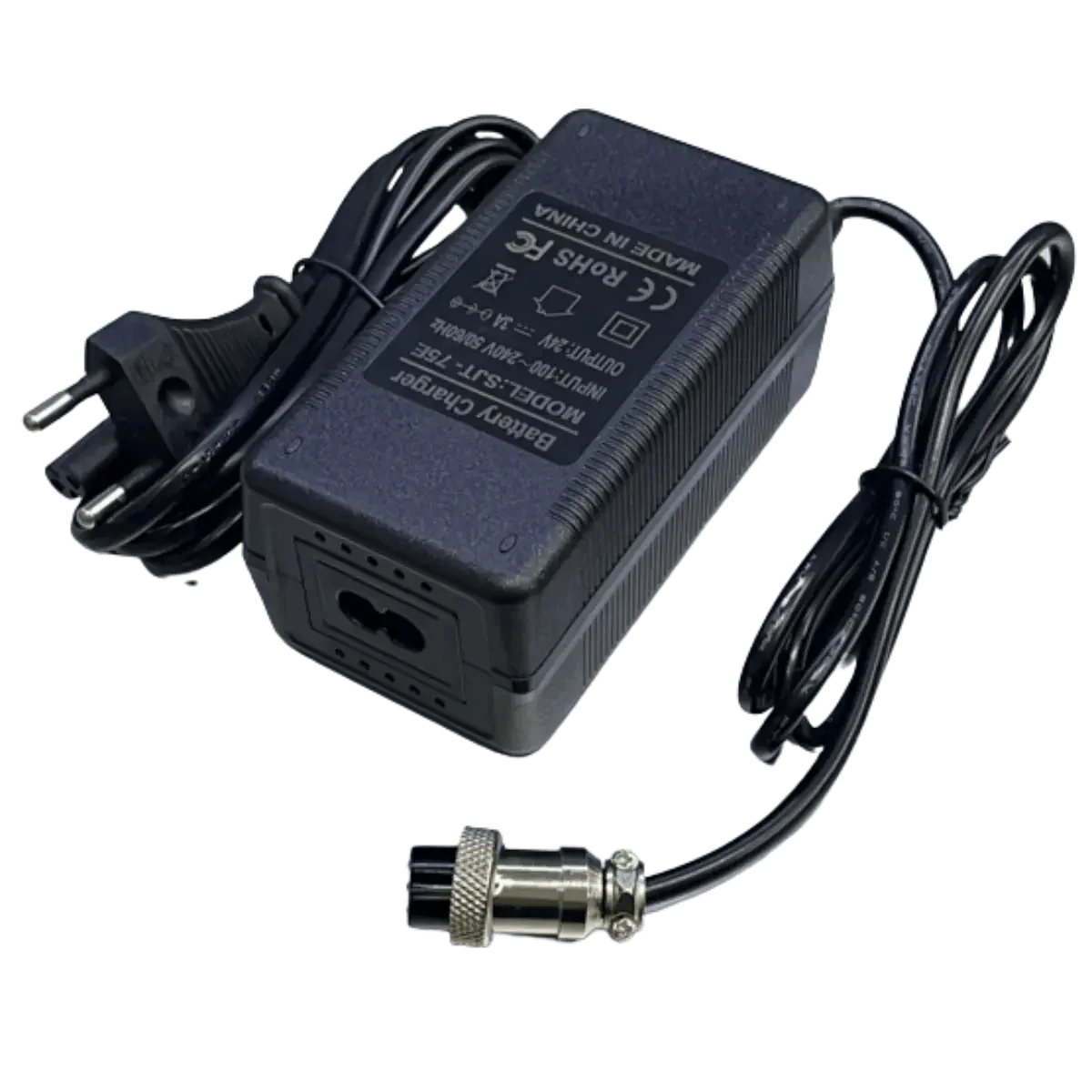 Chargeur 24V - 3A - GX16 pour Trottinettes, vélos électriques