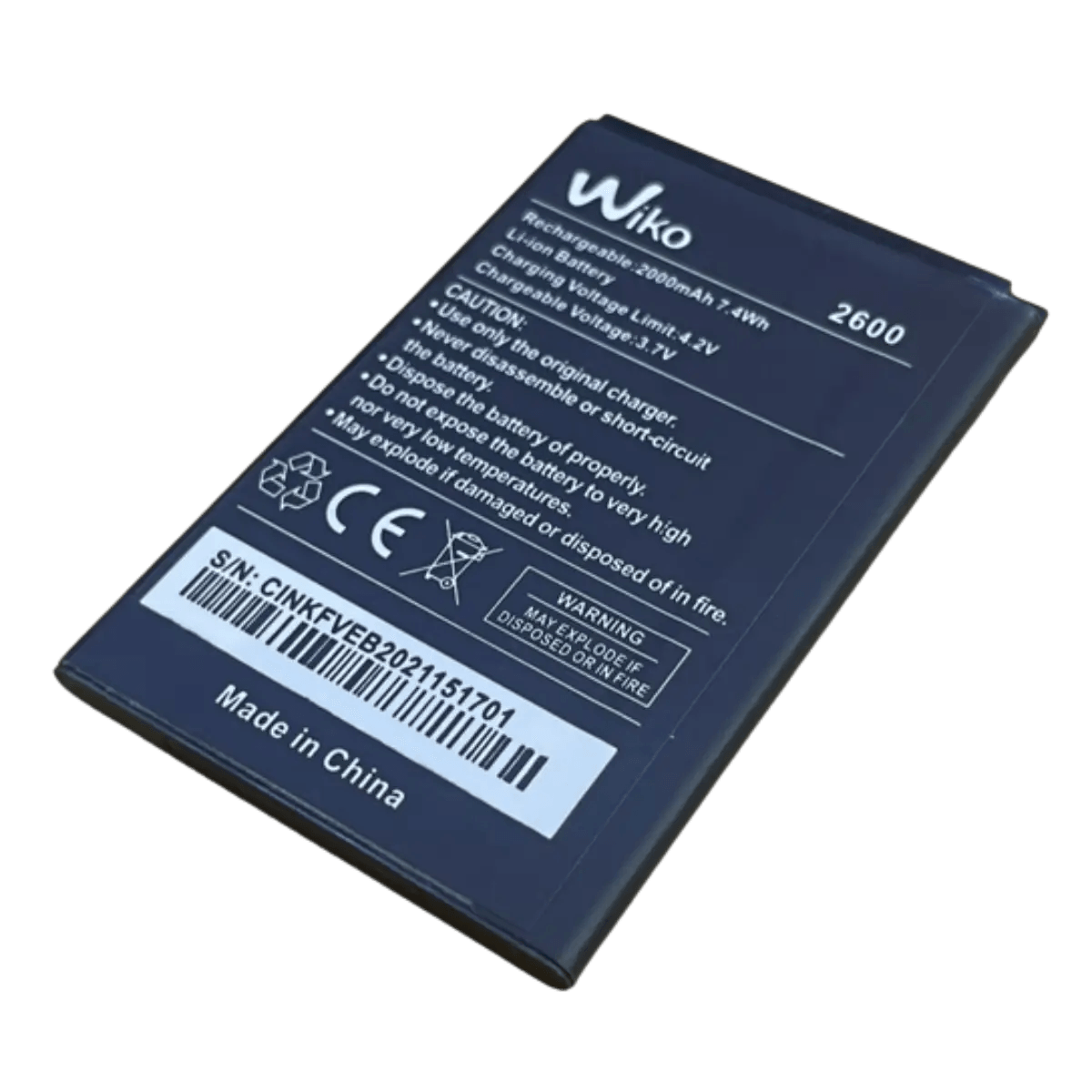 Batterie 2600 d'origine pour téléphone Wiko Sunny 2 Plus, 3