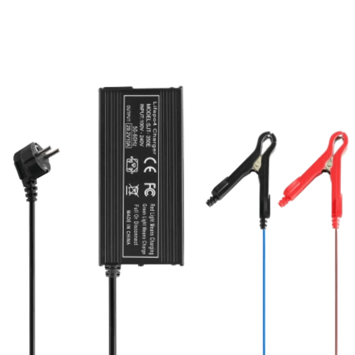 Chargeur de batterie lithium 29.2V 10A avec pinces