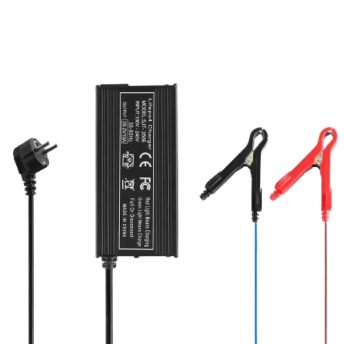 Chargeur de batterie lithium 29.2V 10A avec pinces