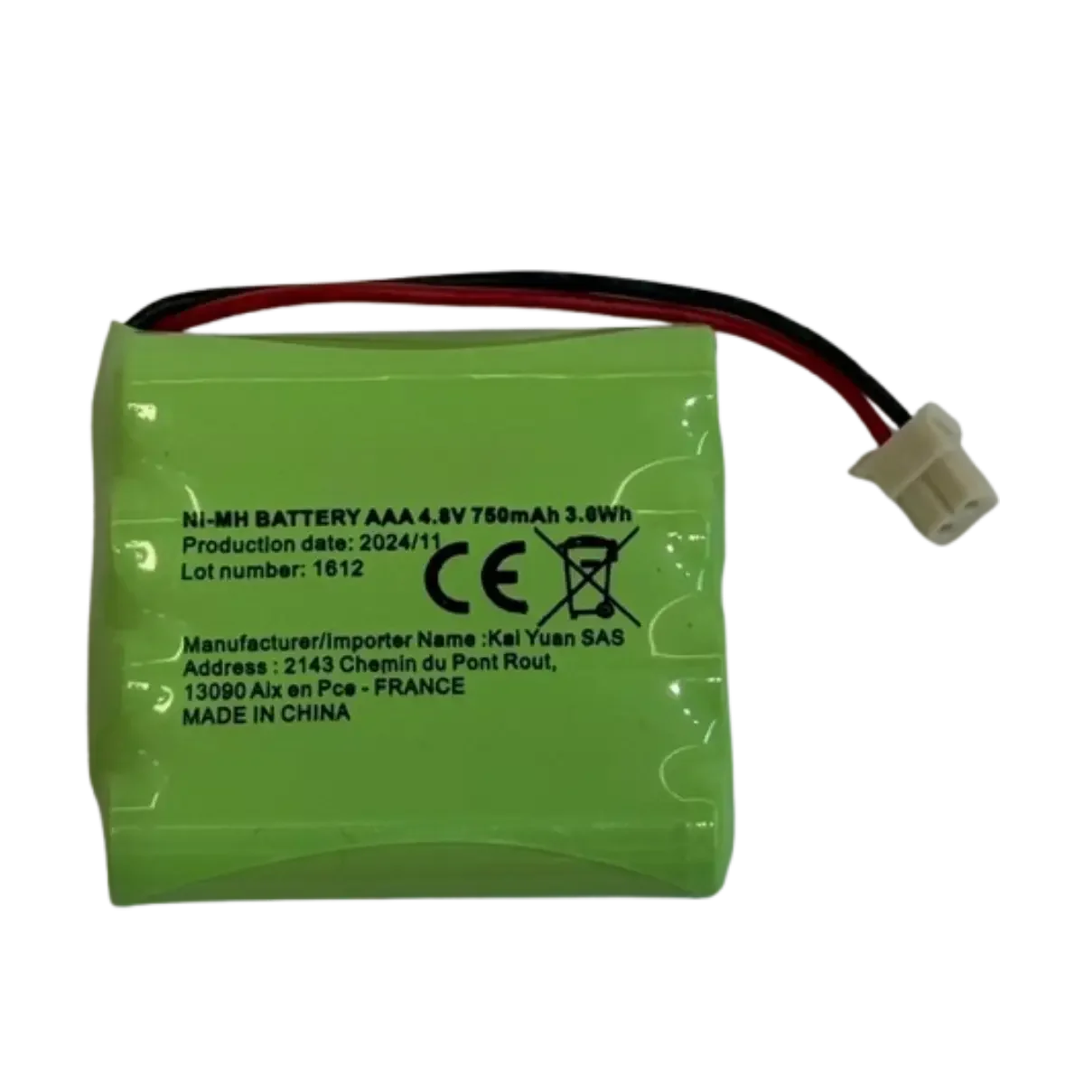 Batterie pour neurostimulateur Tens Eco 2 4.8V 750mAh NiMh