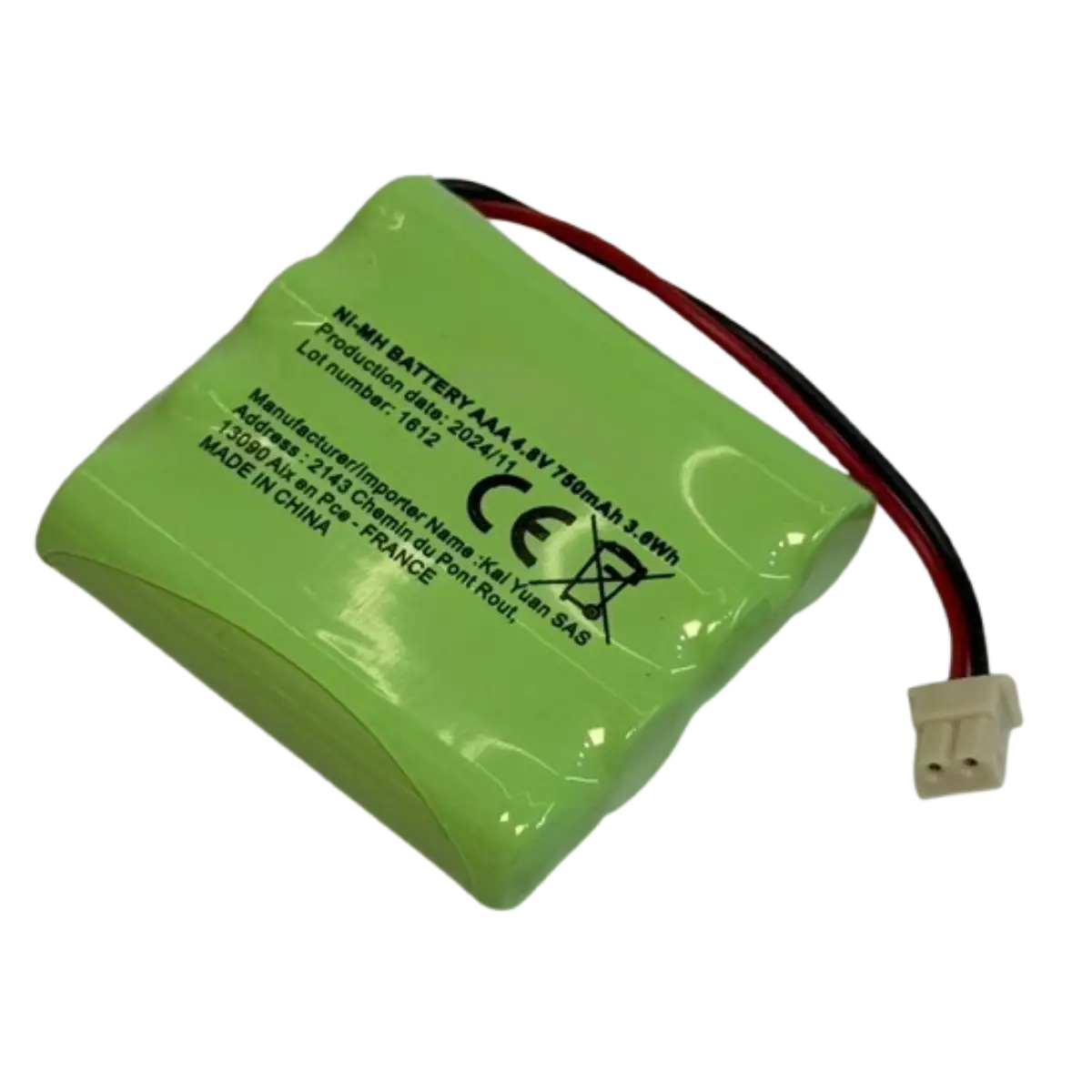 Batterie pour neurostimulateur Tens Eco 2 4.8V 750mAh NiMh