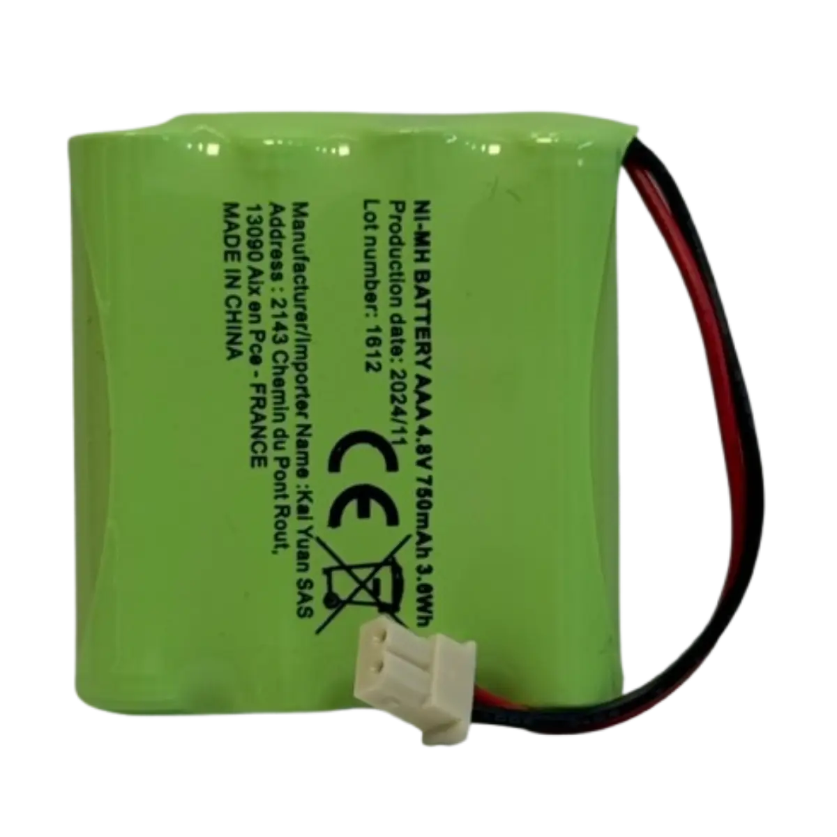 Batterie pour neurostimulateur Tens Eco 2 4.8V 750mAh NiMh