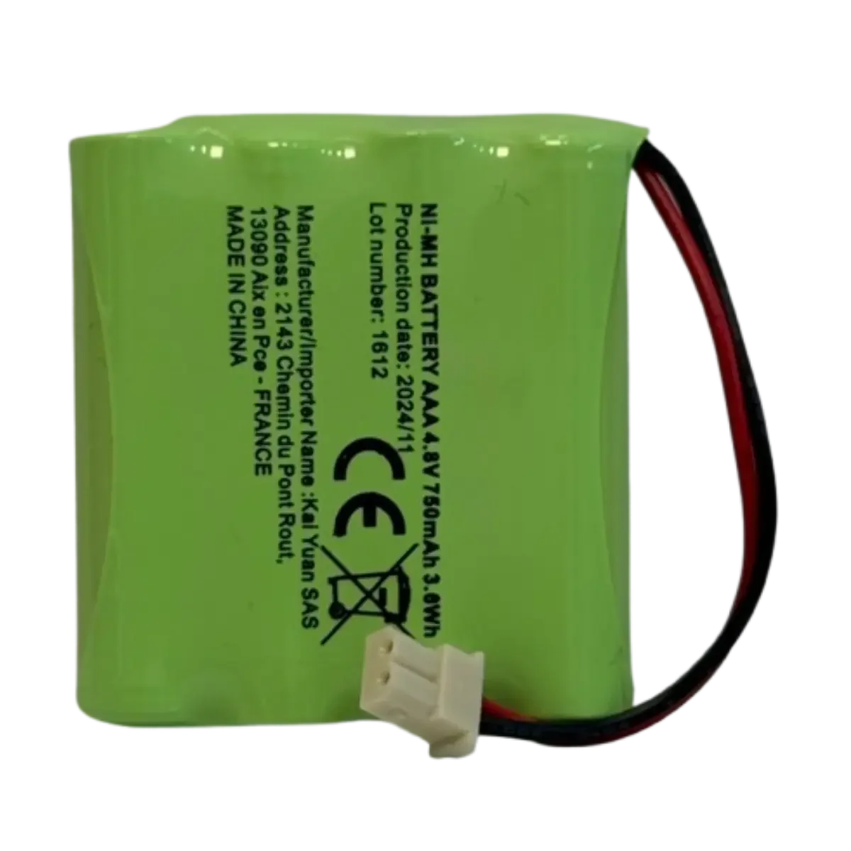 Batterie pour neurostimulateur Tens Eco 2 4.8V 750mAh NiMh