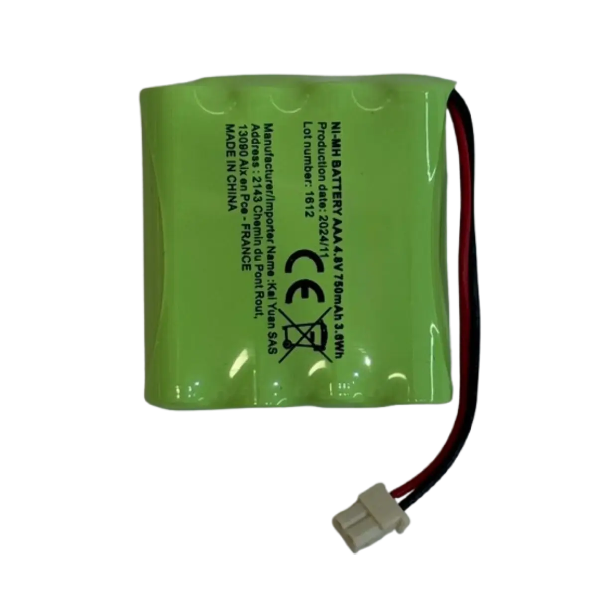 Batterie pour neurostimulateur Tens Eco 2 4.8V 750mAh NiMh