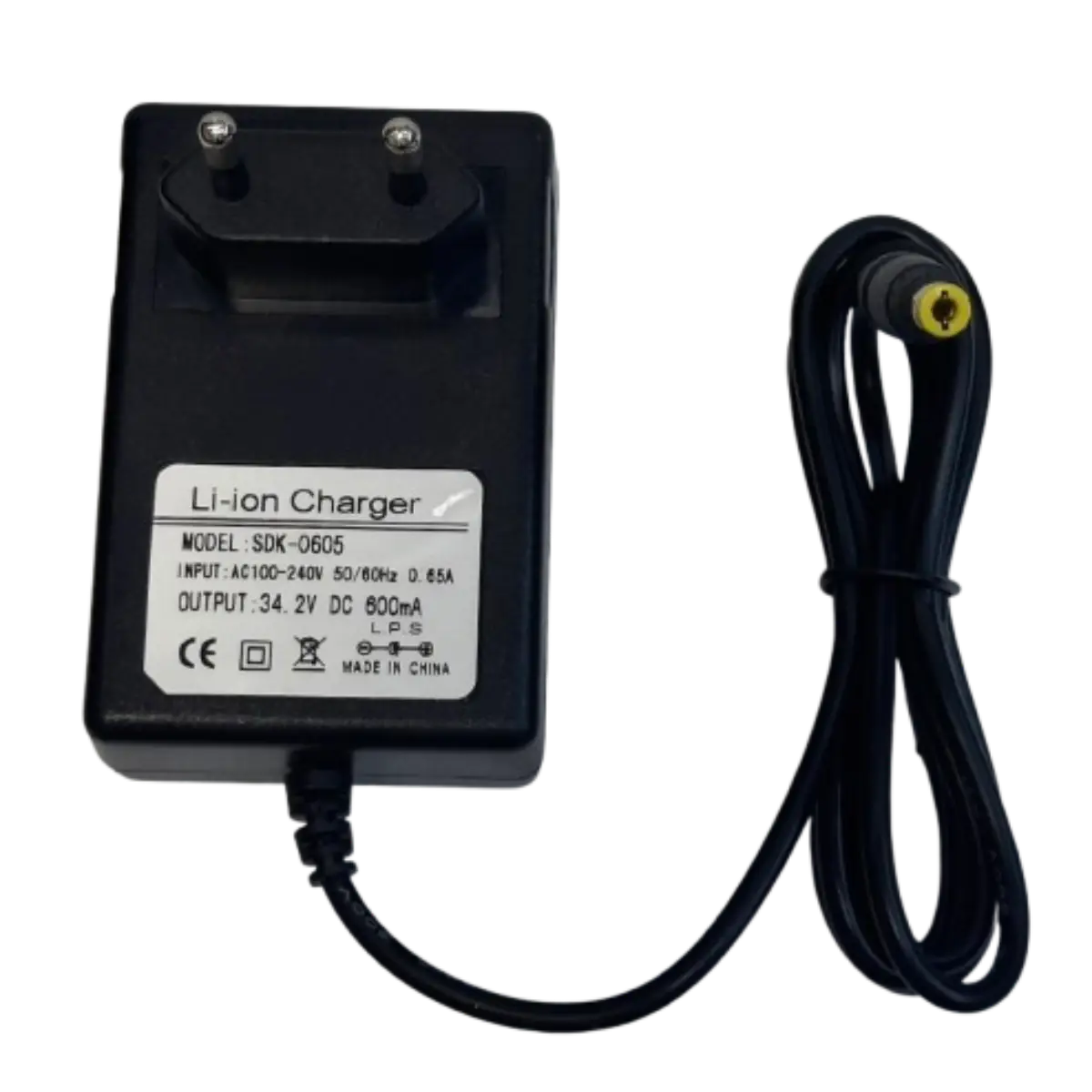 Chargeur Li-ion 34.2V 600mA 5.5x2.5mm