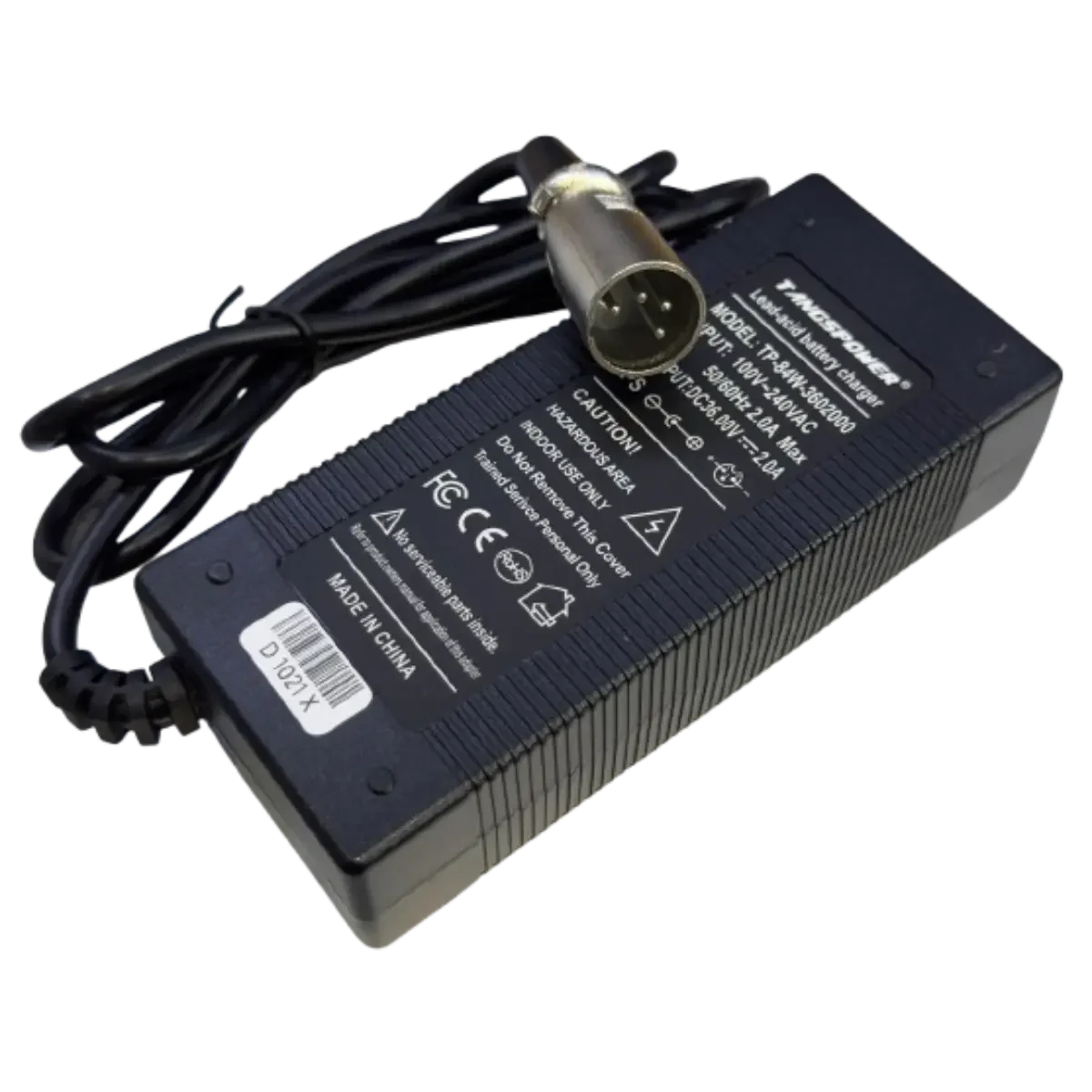 Chargeur 36V 2A XLR 4P pour batteries au plomb