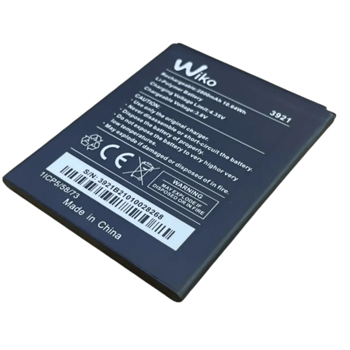 Batterie 3921 d'origine pour téléphone Wiko Lenny 5+
