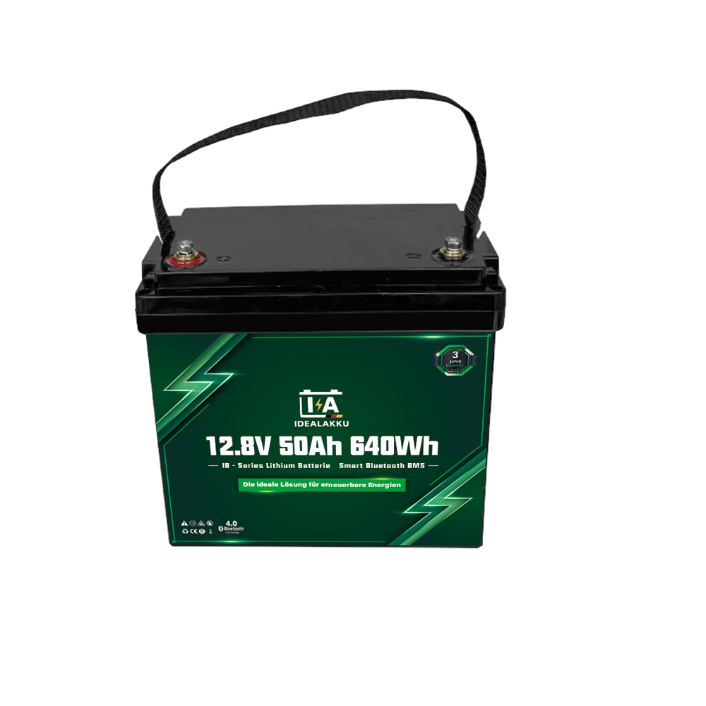 Batterie Lithium LiFePO4 12.8V 50Ah IB-12-50 IDEALAKKU Bluetooth – Remplacement AGM GEL