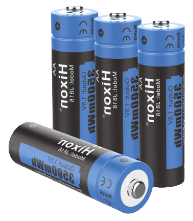 4 x AA LR6 1.5V rechargeable batteries