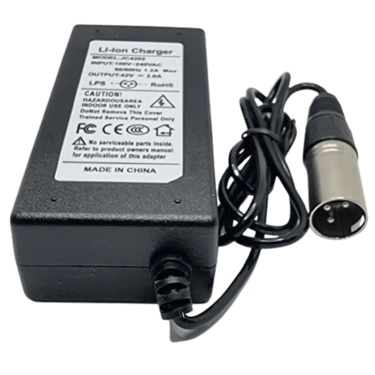 Chargeur lithium 42v 2A lithium Connecteur XLR 3 Points - Accessoires Energie