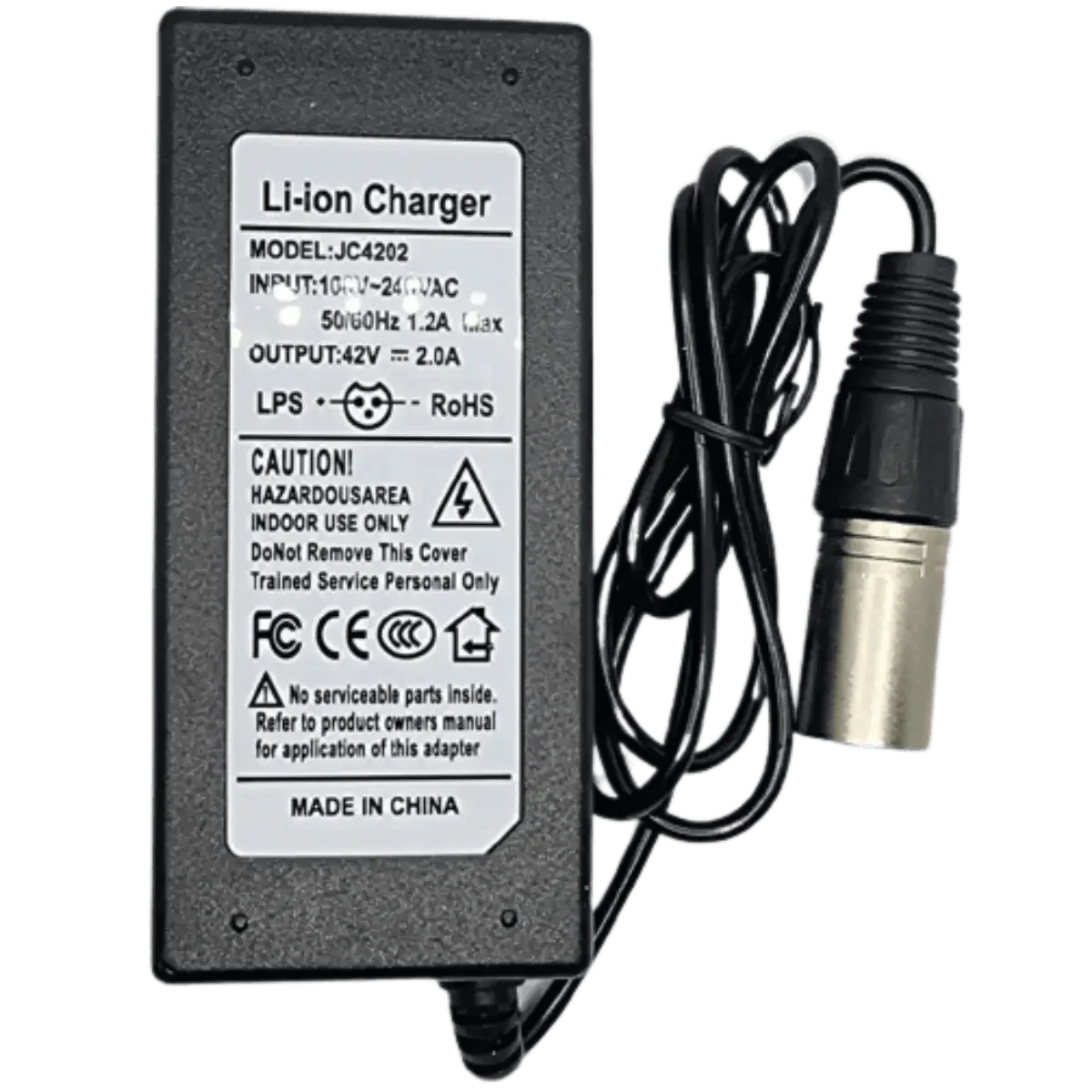 Chargeur lithium 42v 2A lithium Connecteur XLR 3 Points - Accessoires Energie