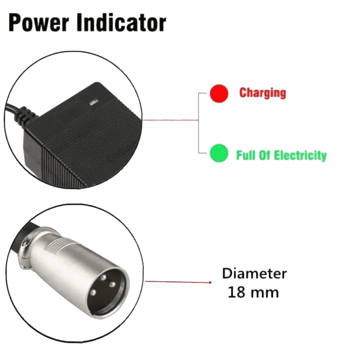 Chargeur lithium 42v 2A lithium Connecteur XLR 3 Points - Accessoires Energie