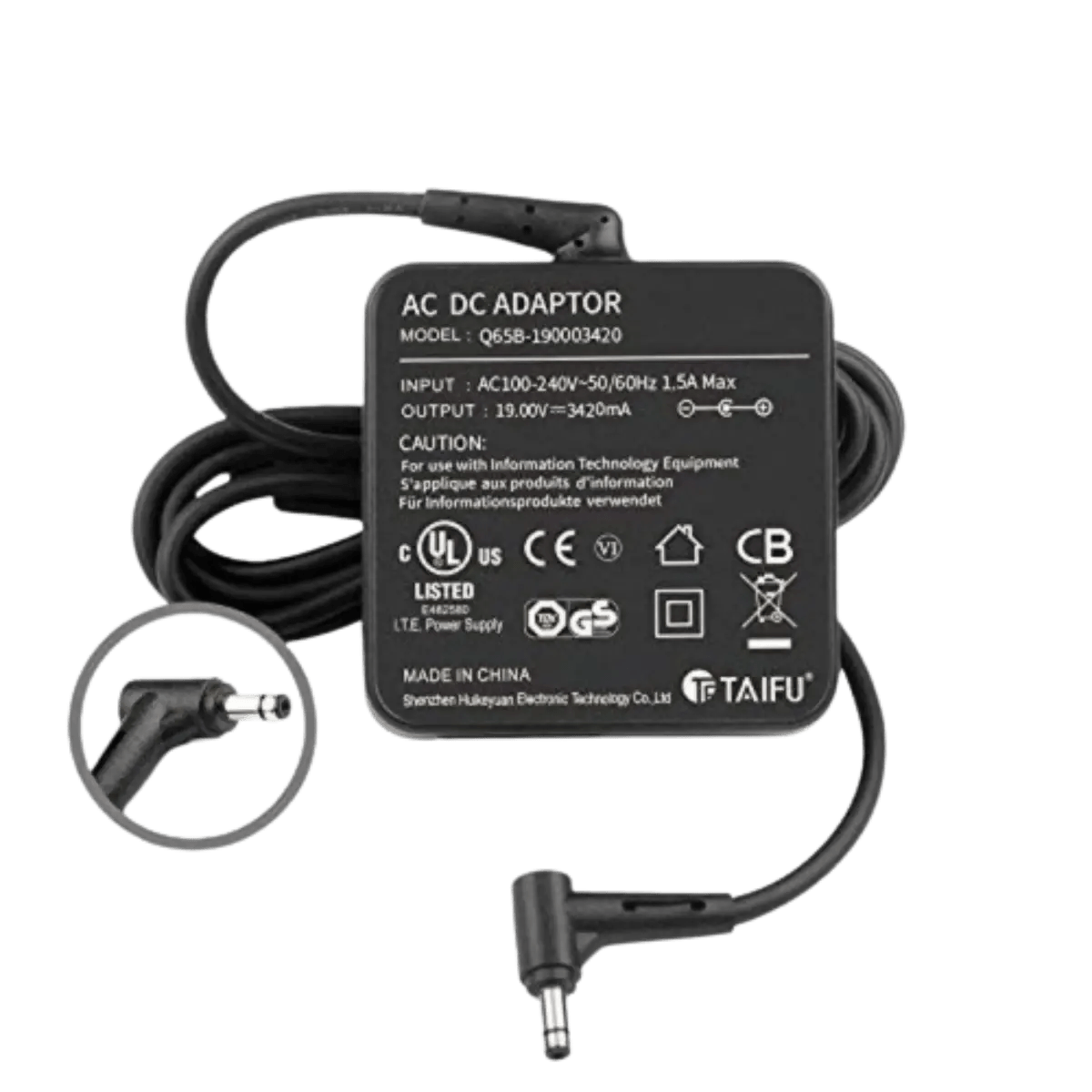 Chargeur pour PC Asus 19V 2.37A fiche 3.0x1.1mm
