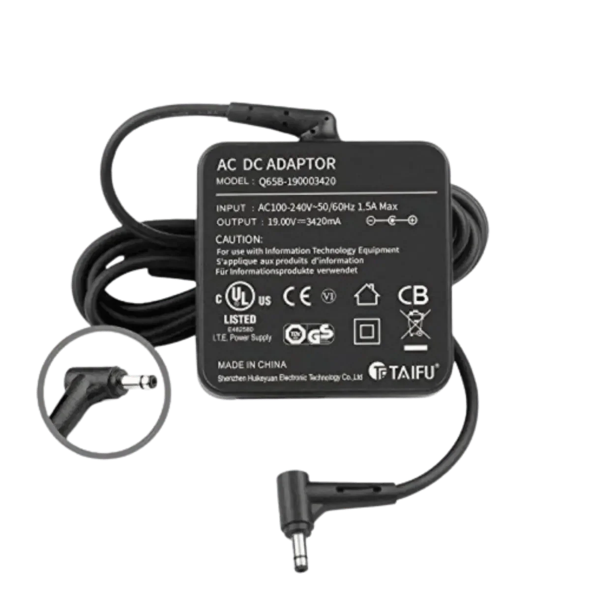 Chargeur pour PC Asus 19V 2.37A fiche 3.0x1.1mm