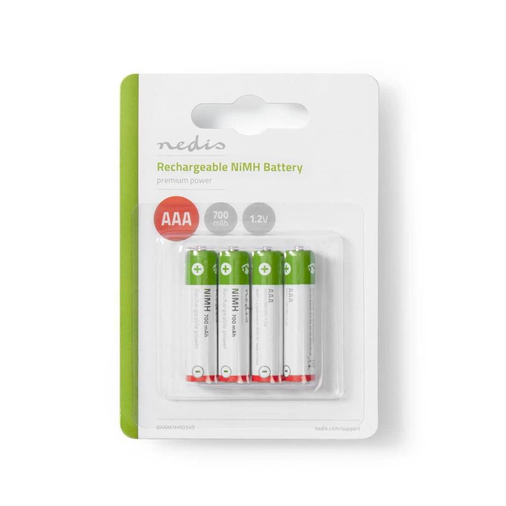 4x Pile Rechargeable 1.2V Ni-Mh 700mAh AAA Accessoires Energie