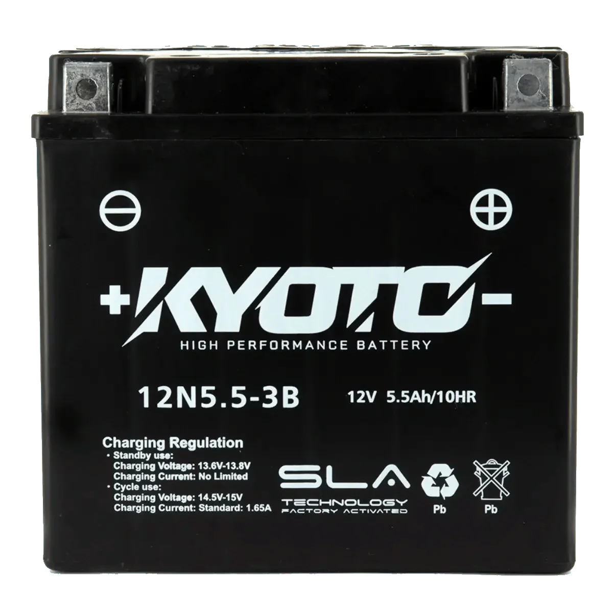 Batterie Moto KYOTO 12N5.5-3B 12V 5.5Ah SLA – Sans Entretien Prête à l'Emploi
