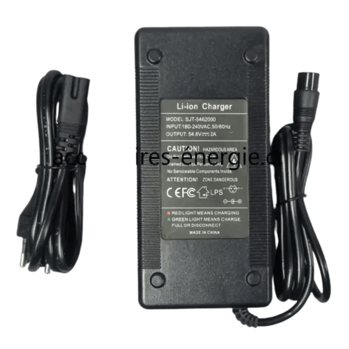 Chargeur 54.6v 2A Connecteur XLR 3 Points