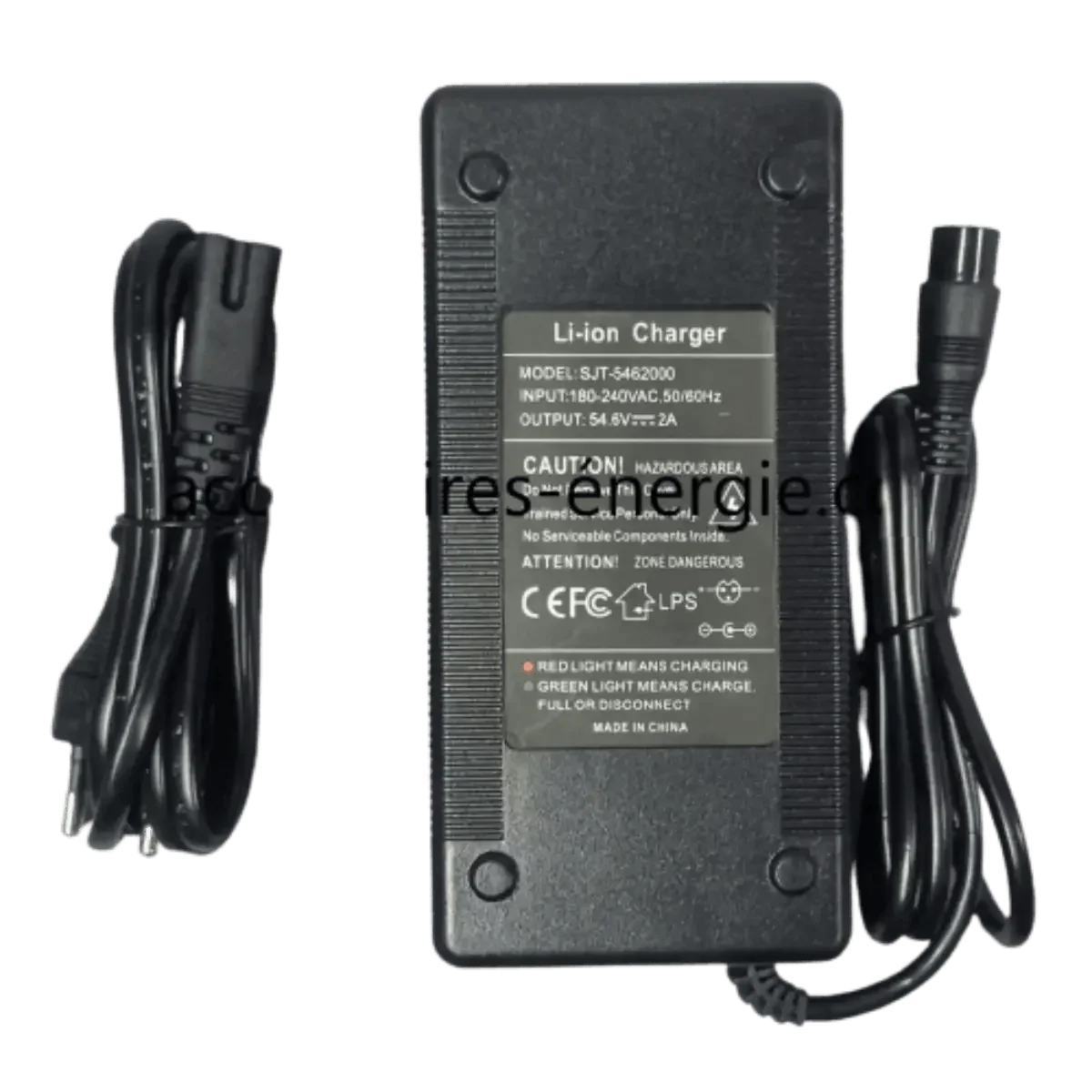 Chargeur 54.6v 2A Connecteur XLR 3 Points