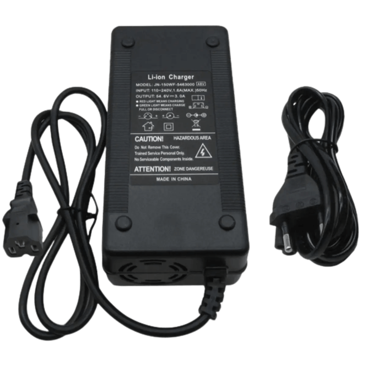 Chargeur 54.6V 3A pour batterie lithium 48V