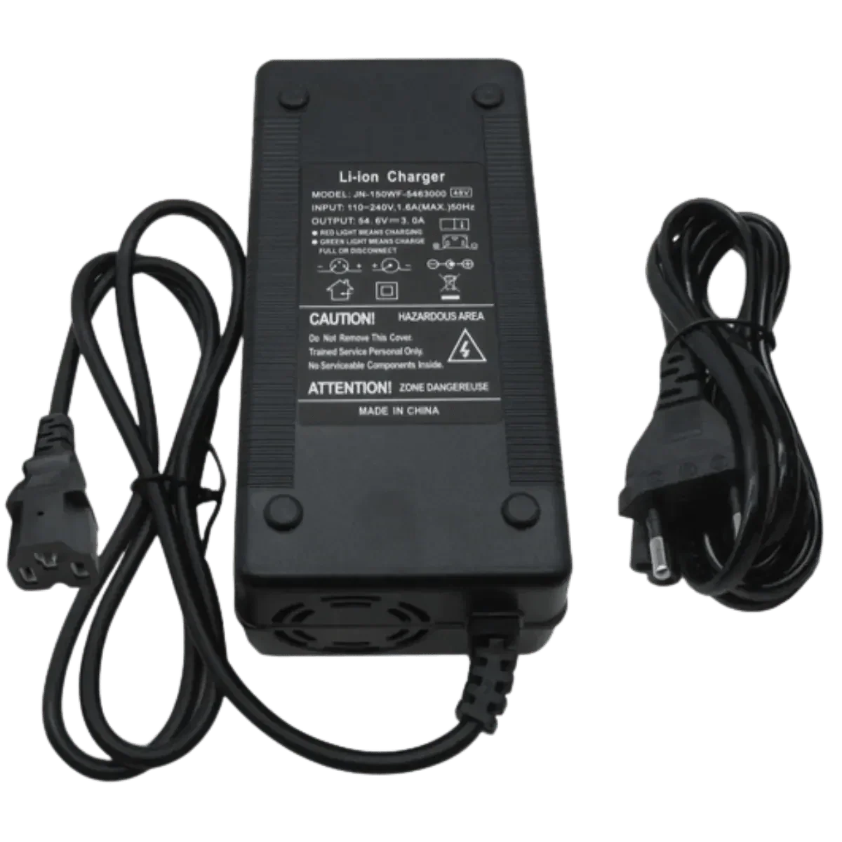 Chargeur 54.6V 3A pour batterie lithium 48V