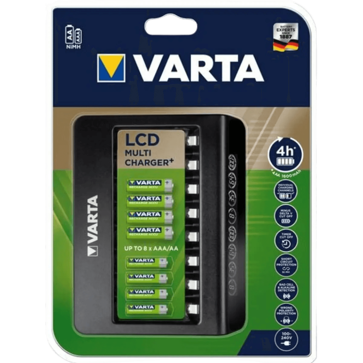 Chargeur batterie AA et AAA Ni-MH VARTA LCD MULTI+ PLUS