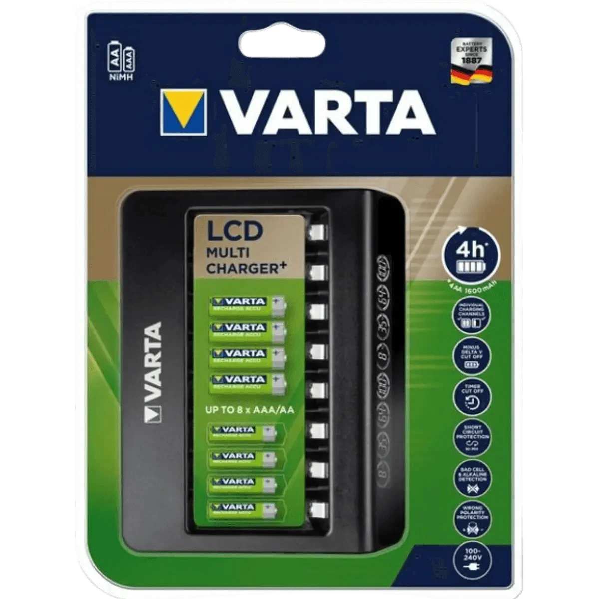 Chargeur batterie AA et AAA Ni-MH VARTA LCD MULTI+ PLUS