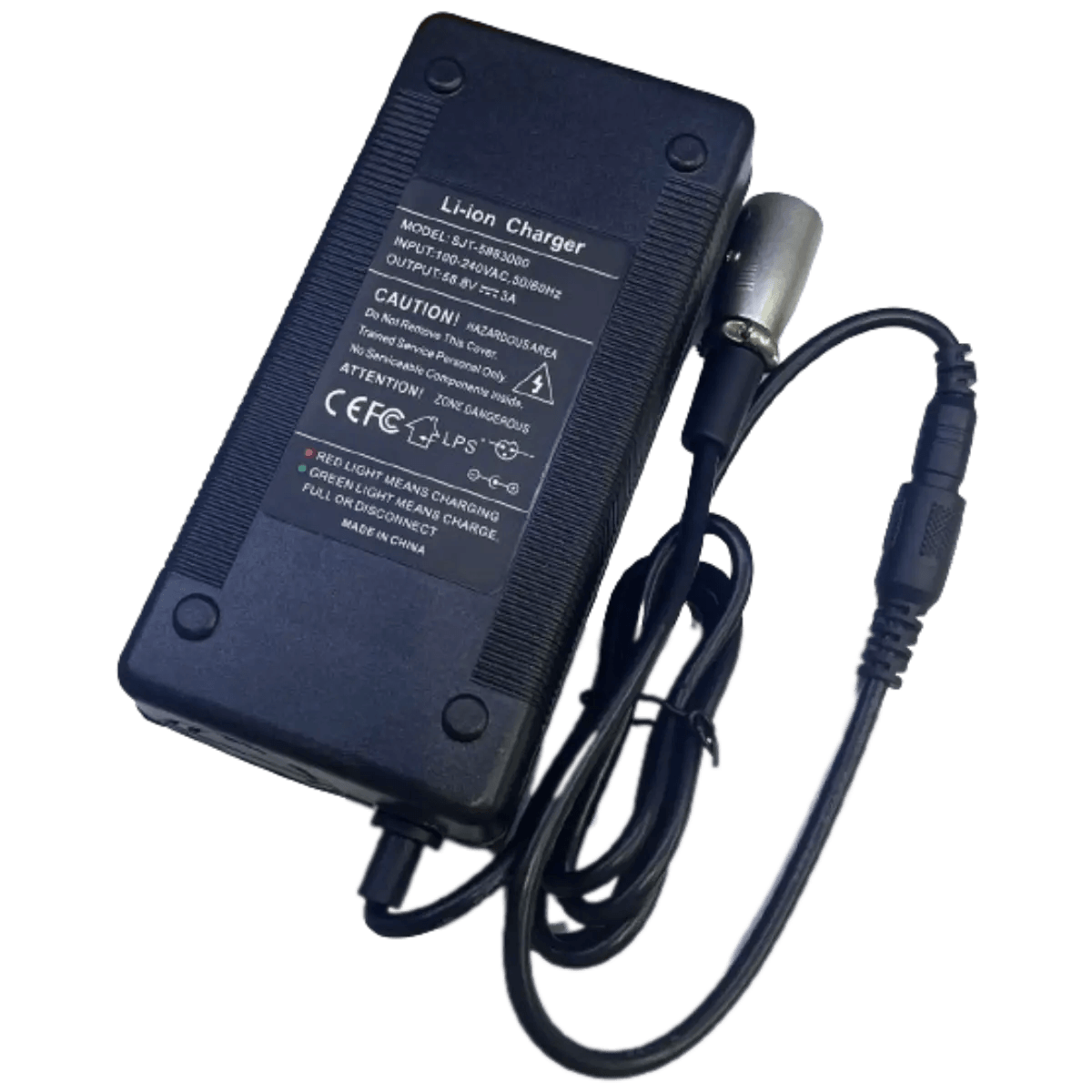 Chargeur de vélo électrique 58.8V 3A avec adaptateur XLR 3 Points