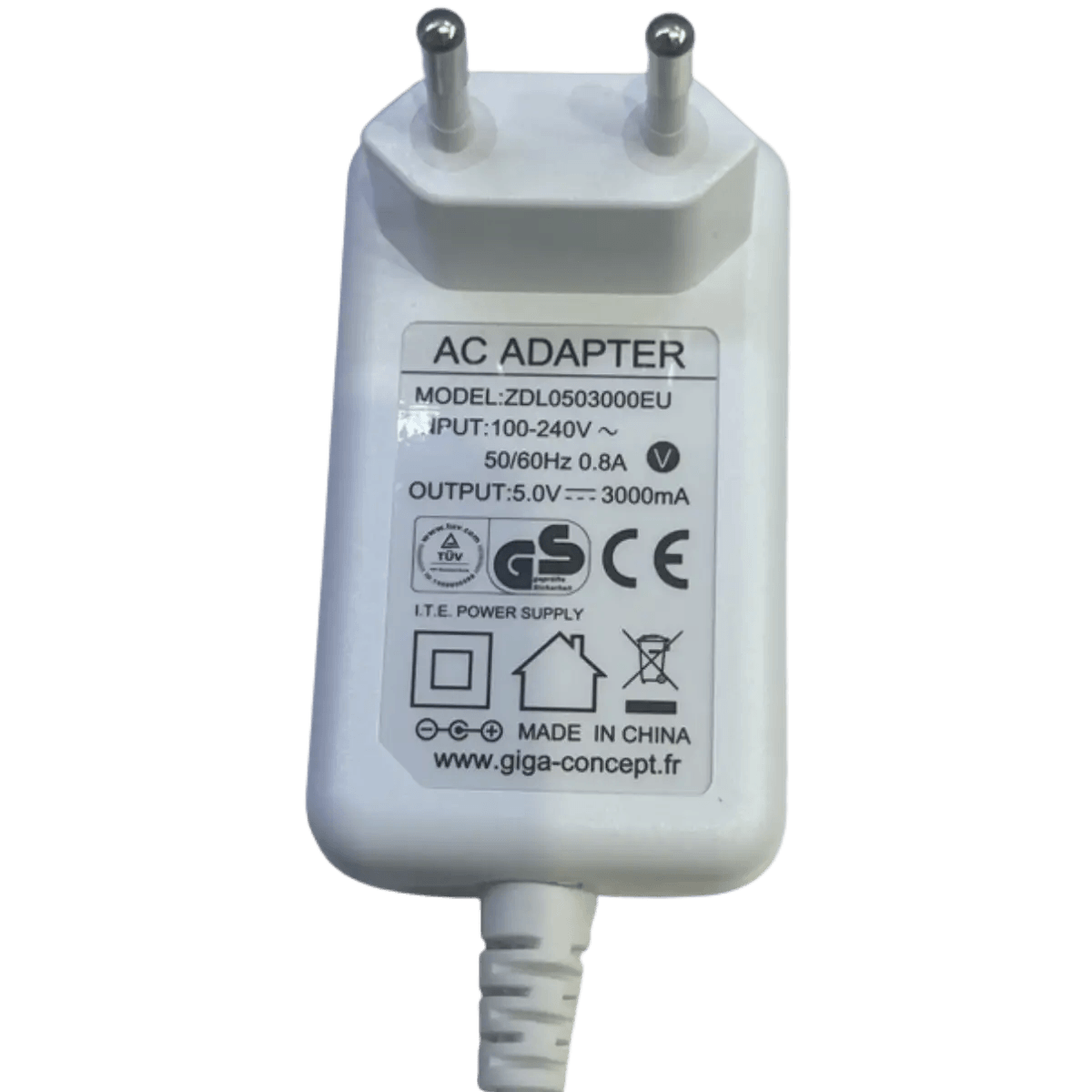 Alimentation 220V AC/DC 5v 3A 5.5x2.1mm 1.5M