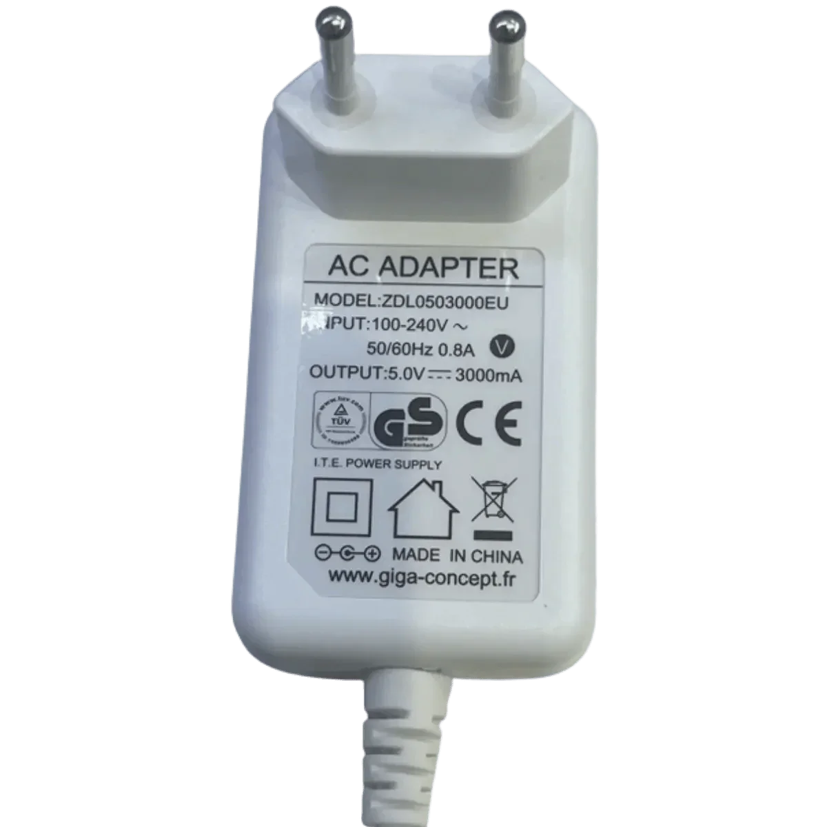 Alimentation 220V AC/DC 5v 3A 5.5x2.1mm 1.5M