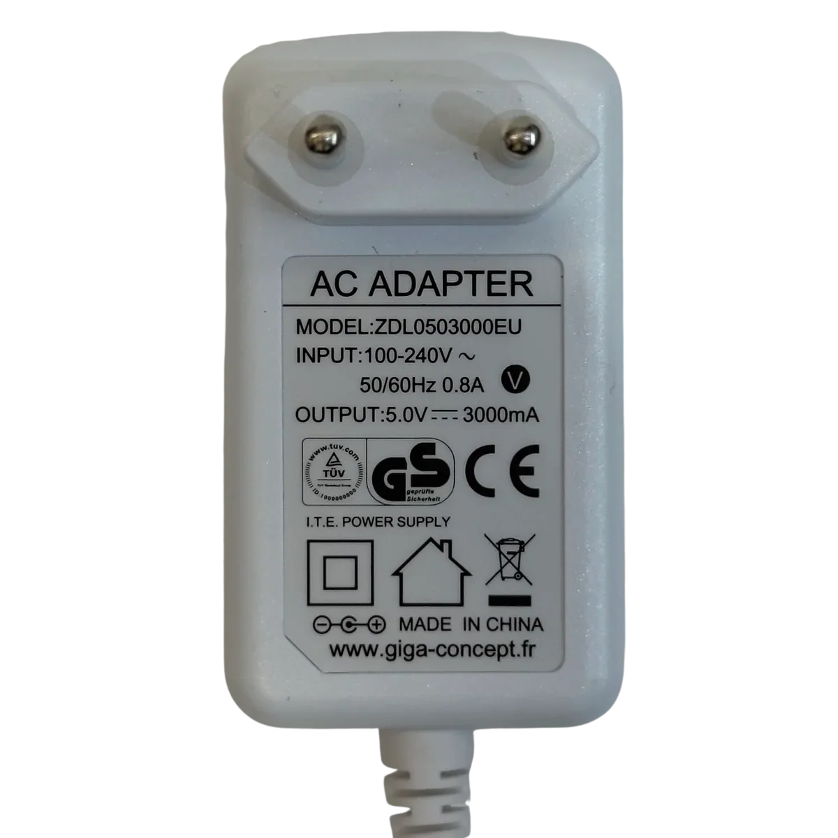 Adaptateur 5V 2.2A 3.5x1.35mm pour Lecteur de CB Verifone