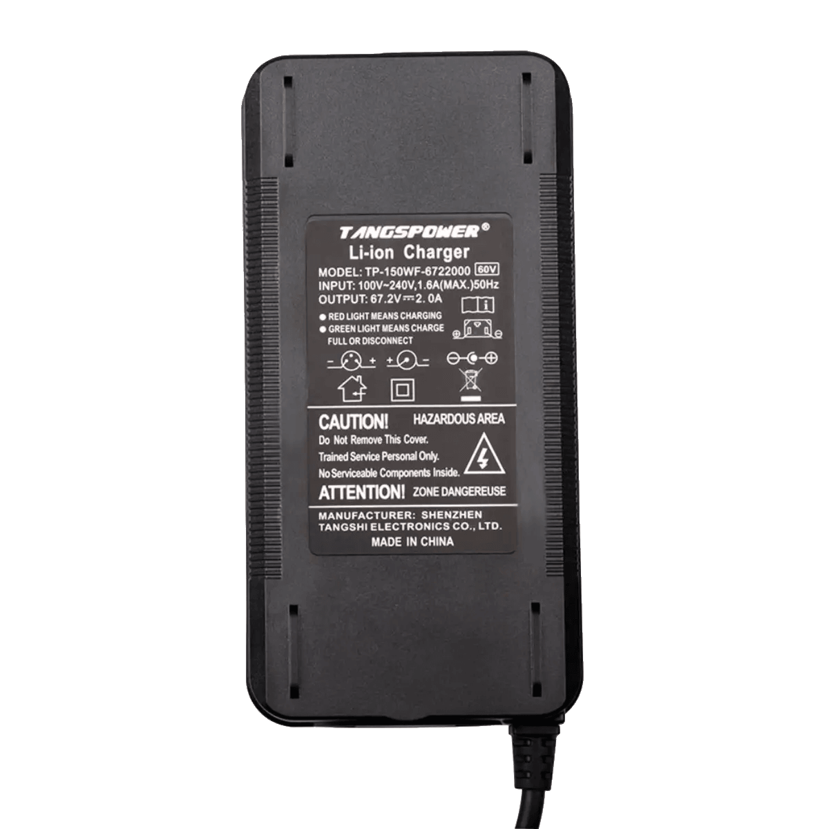 Chargeur 67.2v 2A Connecteur XLR écrou 3 contact