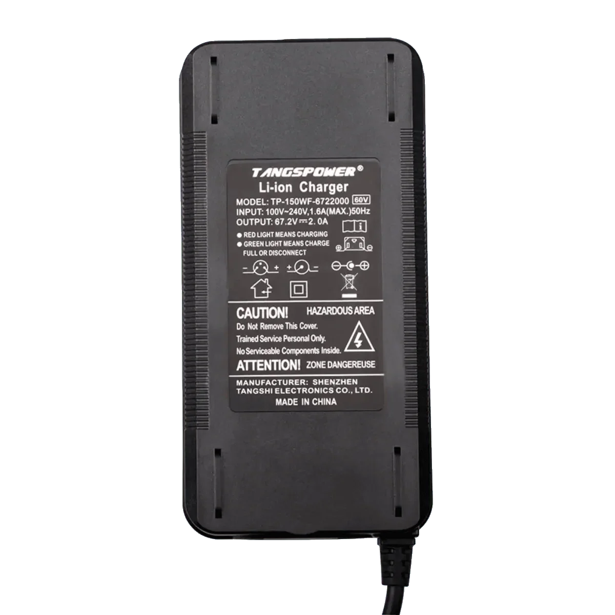 Chargeur 67.2v 2A Connecteur XLR écrou 3 contact
