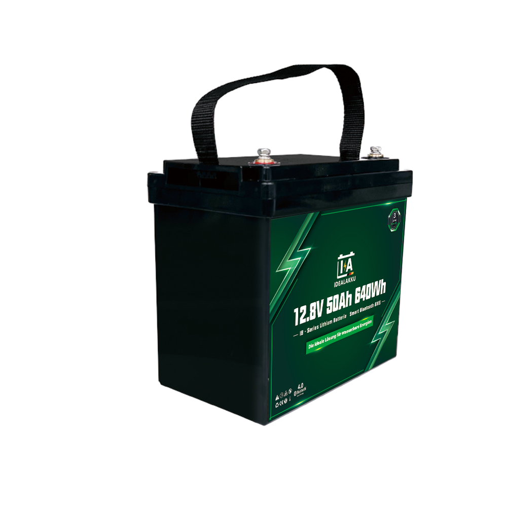 Batterie Lithium LiFePO4 12.8V 50Ah IB-12-50 IDEALAKKU Bluetooth – Remplacement AGM GEL