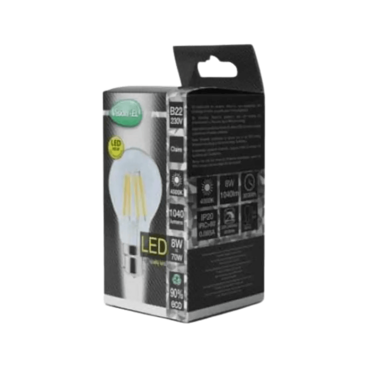 Ampoule LED B22 220v Filament 8w 4000k