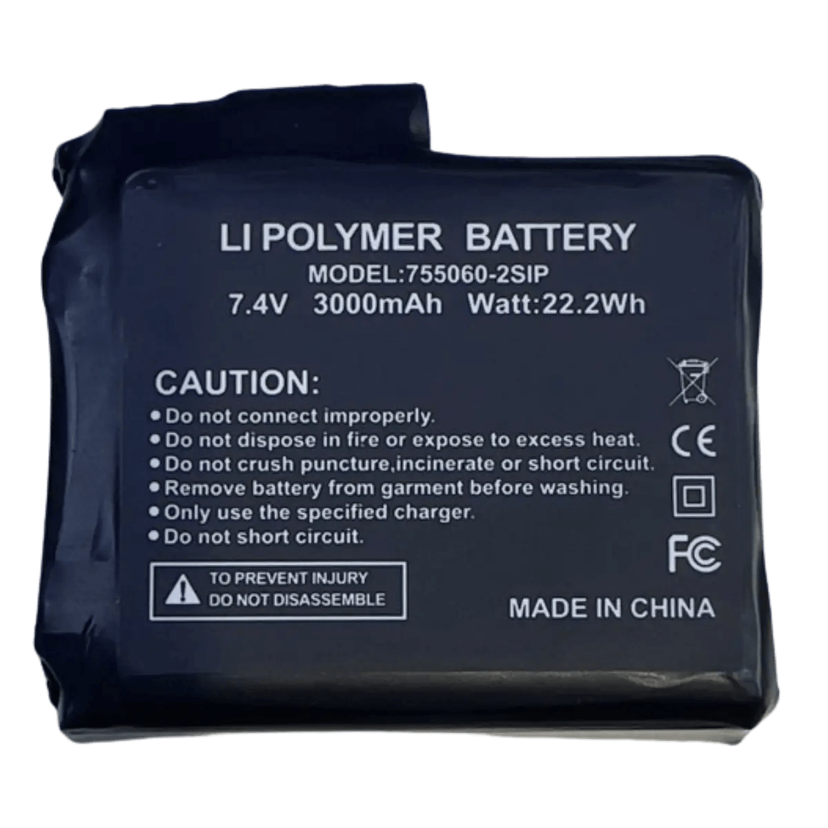 Batterie - Li-Po - 7.4V - 3000mAh - 755060-2SIP