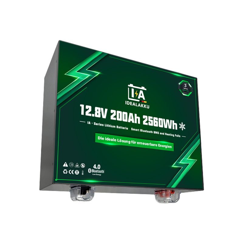 Batterie Lithium LiFePO4 12.8V 200Ah IDEALAKKU IA-12-200H – Remplacement AGM / GEL