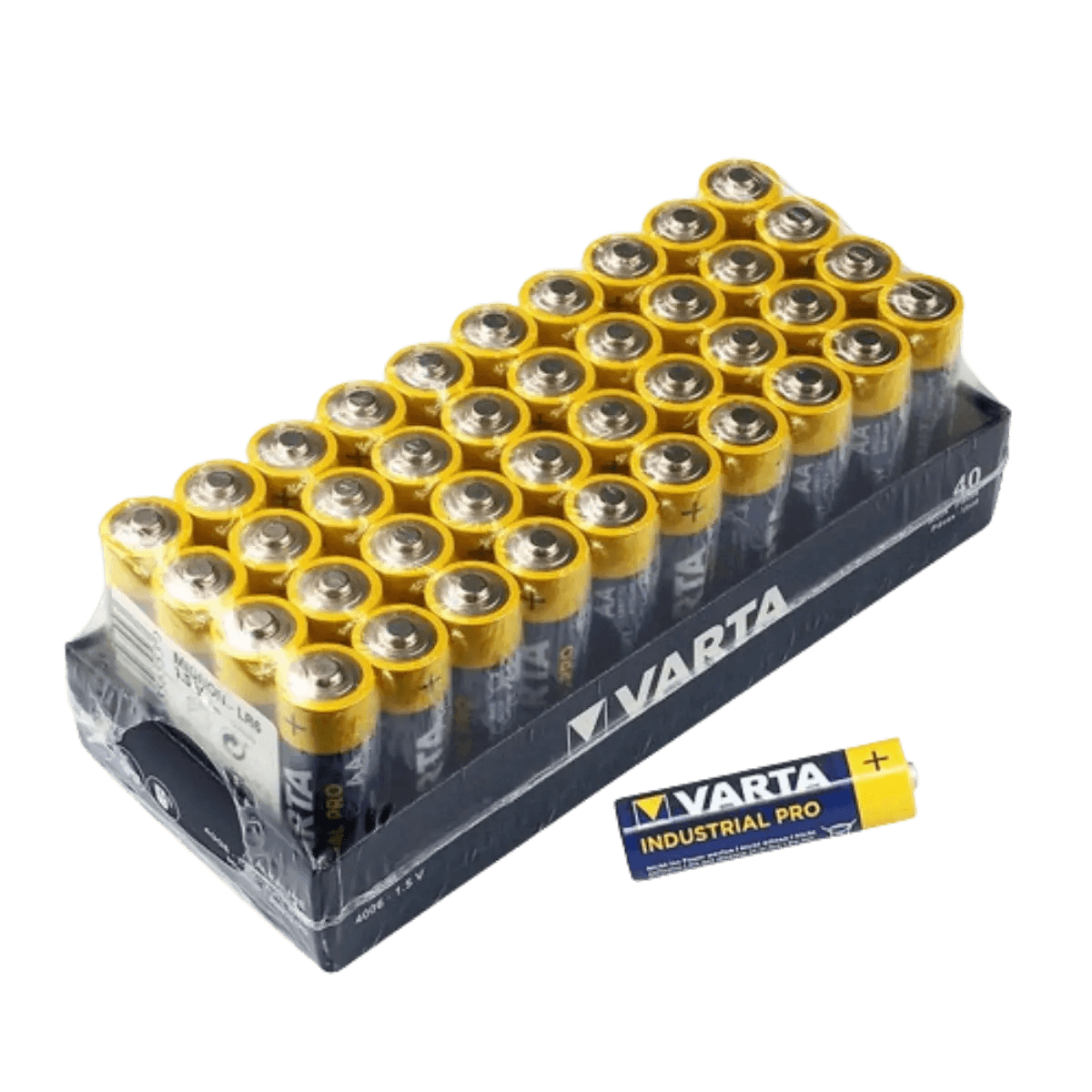40 AA LR06 batteries by Varta Industrial