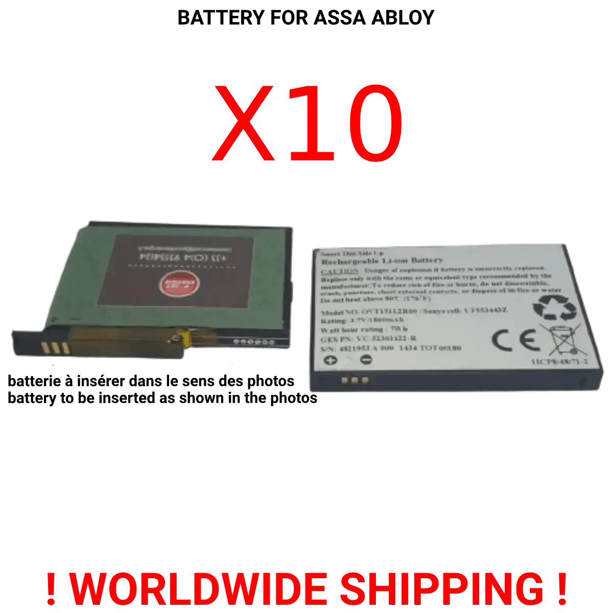 Batterie pour Assa Abloy - Accessoires Energie